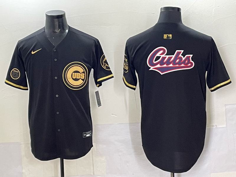 Men Chicago Cubs blank black Nike MLB 2025 Jersey 0098->chicago cubs->MLB Jersey